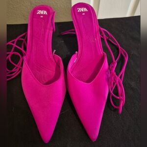 Zara Women's Pink Pointed-Toe Heels